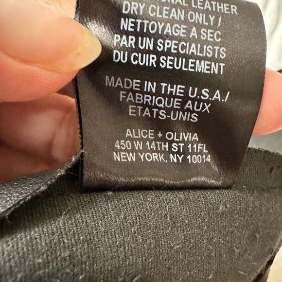 Alice + Olivia Black Lambskin Leather Pants - Picture 14 of 15